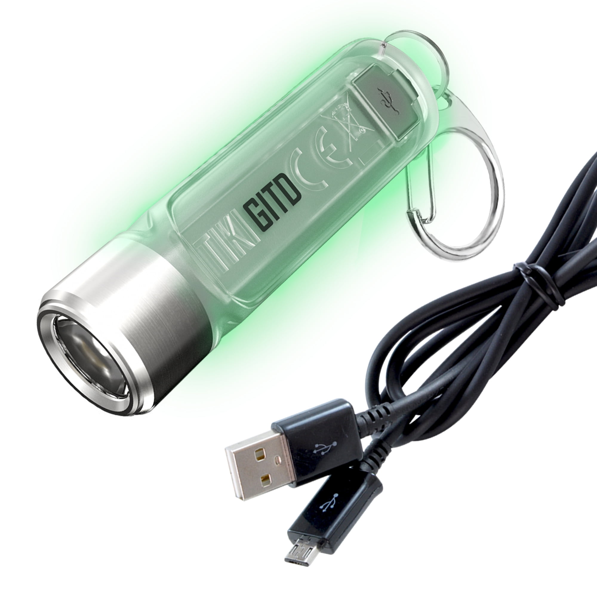 NITECORE TIKI GITD 300 Lumen USB Rechargeable Keychain Flashlight with