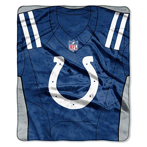 Northwest NFL Jeté Colts Royal Plus Raschel Taille Unique Multicolore