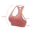 thumbnail image 4 of Femmes Soutien-Gorge de Sport Push Up Femmes Gym Séance d'Entraînement Tops Sport Femmes Sport Réglable, M, Rose Rouge, 4 of 6