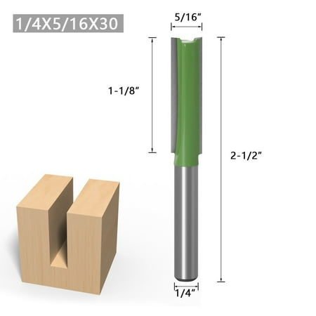 

1Pcs 1/4 Shank Single Double Flute Straight Router Bit For Woodworking