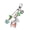 Red, variant on CEORPER Adorable Small Acrylic Charm Keychain Star Designs Fish Wishes Bottle Keyring