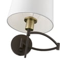 thumbnail image 2 of 40044-07 Livex Lighting 1 Light Swing Arm Wall Sconce In RefinedModern Style-15 Inches Tall and 11 Inches Wide-Bronze/Antique Brass Finish, 2 of 11