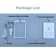 thumbnail image 2 of Vertical Style Aluminum Alloy Name Card Case Business Work Card Badge Holder with Lanyard, 2 of 7