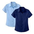 thumbnail image 3 of Women's Short Sleeve Business Shirt Wrinkle Free Formal Interview Wear Top, 3 of 3