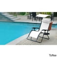thumbnail image 3 of Jeco GCOL16-2 Oversized Olefin Zero Gravity Chair with Sunshade & Drink Tray, Mocha - Set of 2, 3 of 5