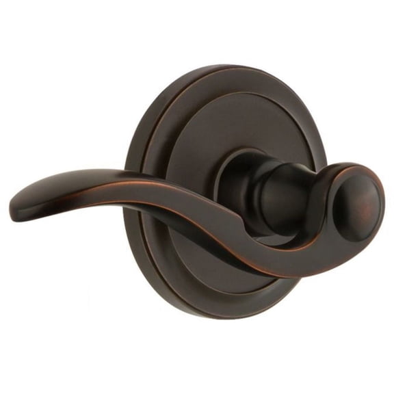 Grandeur Cirbel_Prv_238_Lh Circulaire Solid Brass Rose Left Handed Privacy Door Lever Set