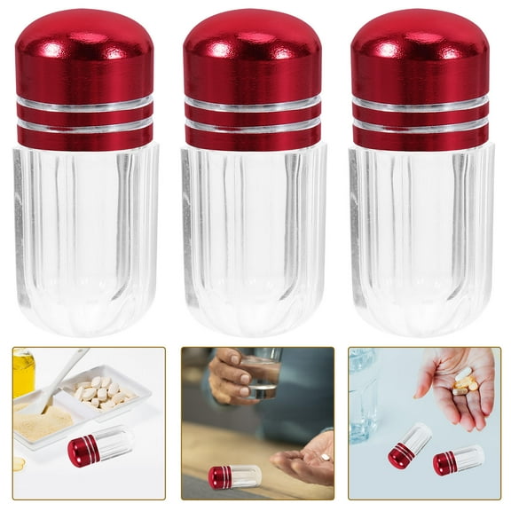 Niceauty HOMEMAXS 20pcs Travel Pill Bottle Pocket Case Empty Container for Pills