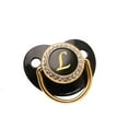 thumbnail image 1 of DPTALR Baby Pacifier 26 Letter Name Initials Silicone Baby Pacifier Golden Shiny Newborn Pacifier, 1 of 1
