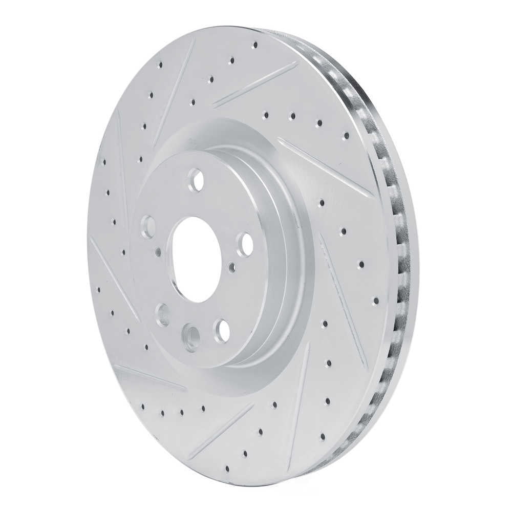 Dynamic Friction Company 631-75054D DFC Brake Rotor - Drilled And Slotted - Silver