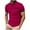 A0218-Wine, variant on QUINDOS Polo Mens Shirts Casual High Neck Short Sleeve Shirts Loose Solid Tennis Pocekts T-shirts