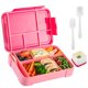 thumbnail image 1 of Fiambrera Bento sin BPA para niños y adultos, lonchera con 5 compartimentos, lonchera para niños a prueba de fugas, lonchera para mujeres apta para microondas y lavavajillas, 1 of 5