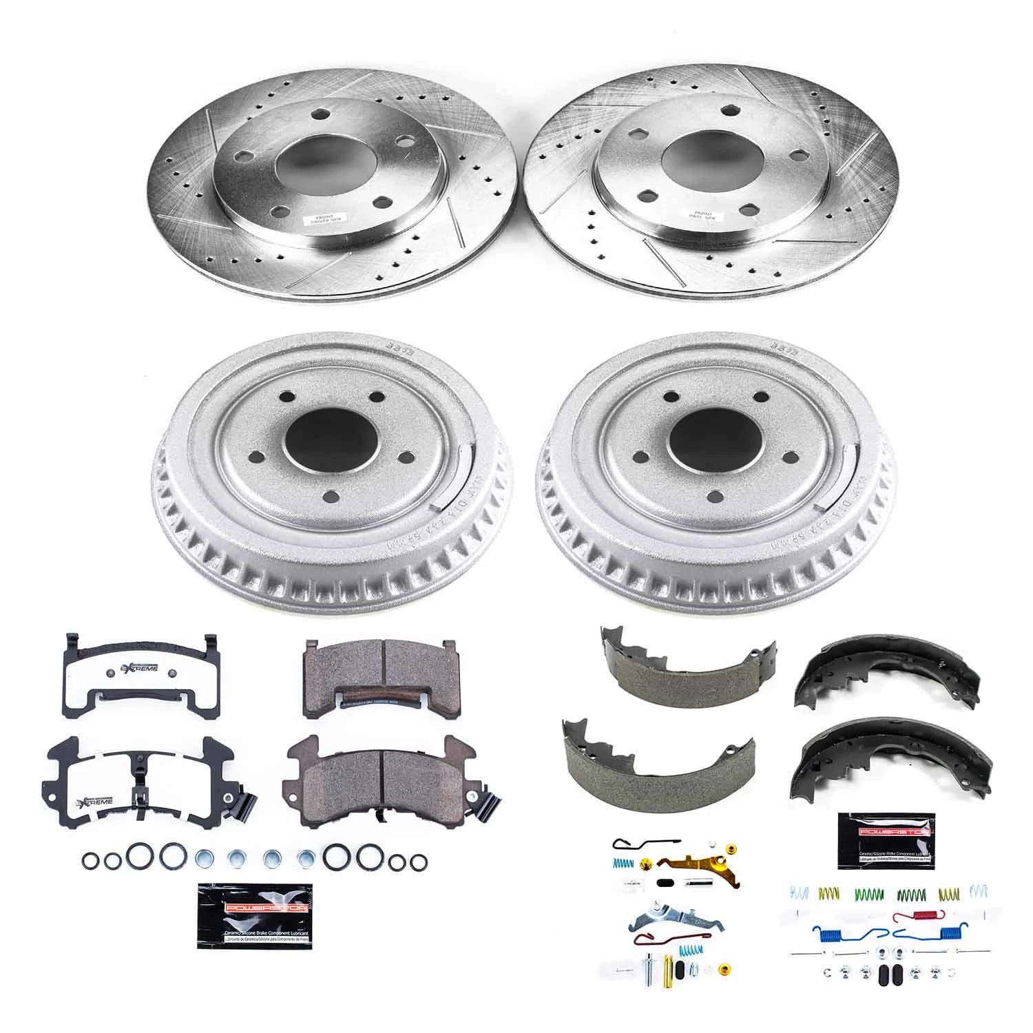 PowerStop Front and Rear Z26 Street Warrior Brake Pad Rotor Drum and Shoe Kit Fits: CHEVROLET GMC OLDSMOBILE Select Models K15050DK-26