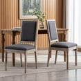 thumbnail image 7 of Sumdeal French Country Dining Chairs Set of 6, Farmhouse Dining Chairs with Square Backrest, Upholstered Dining Chair with Solid Wood Leg for Dining Room Bedroom Kitchen Restaurant, 7 of 7