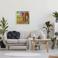 thumbnail image 2 of Cow Grazing Grassy Farm Animals & Insects Painting White Framed Art Print Wall Art, 2 of 7