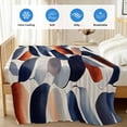 thumbnail image 4 of Navy Blue Burnt Orange Cooling Blanket,Lightweight Breathable Summer Throw Blanket with Double Sided Cold Effect,Botanical Abstract Palm Leaf Picnic Blankets Bed Sheet for Hot Sleepers 30"x40", 4 of 8