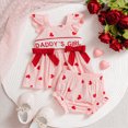 thumbnail image 2 of CAUYDY Toddler Baby Girl Clothes Summer Outfits Cute Bow Button Ruffle Camisole Pants Set 2Pcs Summer Playwear Beach Outfits for Kids 1T 2T 3T 4T (Sizes 3-6 Months,D01-Pink), 2 of 9