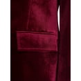 thumbnail image 6 of Hansber Boys Velvet Blazer Kids Tuxedo Suit Jacket Classic Fit Lapel Collar Single Breasted Long Sleeve Coat Burgundy 6, 6 of 7