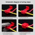 thumbnail image 4 of Wire Connector Plastic Brass Scotch Lock Terminal Electrical Wire Connector Terminal Wire Wire Splice Crimp, Red, 20pcs, 4 of 8