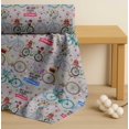 thumbnail image 4 of Soimoi Cotton Poplin Fabric Text,Floral & Bicycle Transport Print Fabric by Yard 42 Inch Wide, 4 of 7
