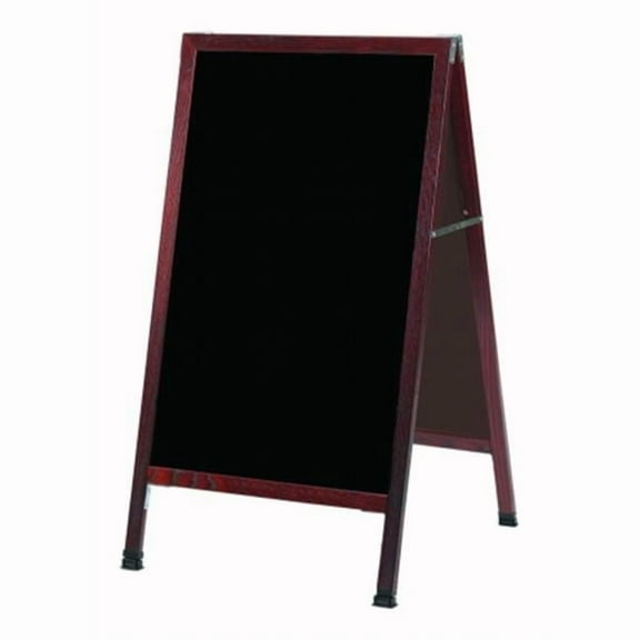 Aarco MA-1B Cherry A-Frame 42"H x 24"W Sidewalk Chalkboard