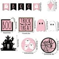 thumbnail image 3 of Pink Halloween Decorations Set, Cute Ghost Banner, Trick or Treat Signs, Boo Wall Art, Spider Web Decor for Kids Party, 3 of 5