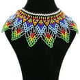 thumbnail image 6 of Multicolor Resin Beads Choker Necklace Earrings Nigeria Egyptian African Zulu Ethnic Tribal Bib Collares Statement Jewelry Sets, 6 of 6
