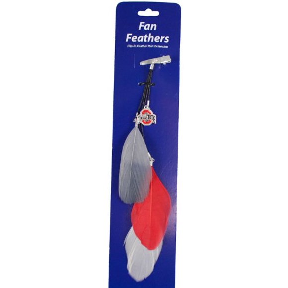 Ohio State Buckeyes Team Color Feather Hair Clip