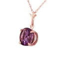 thumbnail image 2 of Galaxy Gold GG 14K Rose Gold 1.15 Carat Amethyst Pendant Necklace - February Birthstone - Peace & Wisdom - 16" to 24" - Fine Jewelry for Women, 2 of 3