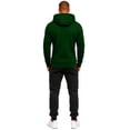 thumbnail image 5 of Men's Hoodie and Sweatpants Set 2 Piece Track Suit Fall Winter Casual Outfit with Hooded Sweatshirt and Jogger Pants With multiple pockets Dark Green XL, 5 of 5