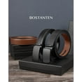 thumbnail image 6 of Mens Belt Leather 2 Pack Ratchet Belt For Men Dress and Casual with Adjustable Buckle, Trim to Fit, 6 of 9