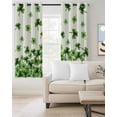 thumbnail image 2 of St. Patrick's Day Blackout Curtains 54 Inches Long, Spring Green Botanical Lucky Clovers Thermal Insulated Black Out Curtains, Darkening Window Curtain Drapes for Bedroom Living Room 45"x54" 2 Panels, 2 of 9