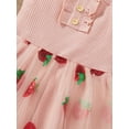 thumbnail image 6 of Zehjuhan Toddler Baby Girl Dress Sleeveless Strap Knit Dress Daisy Tutu Dresses Princess Sundress, 6 of 7