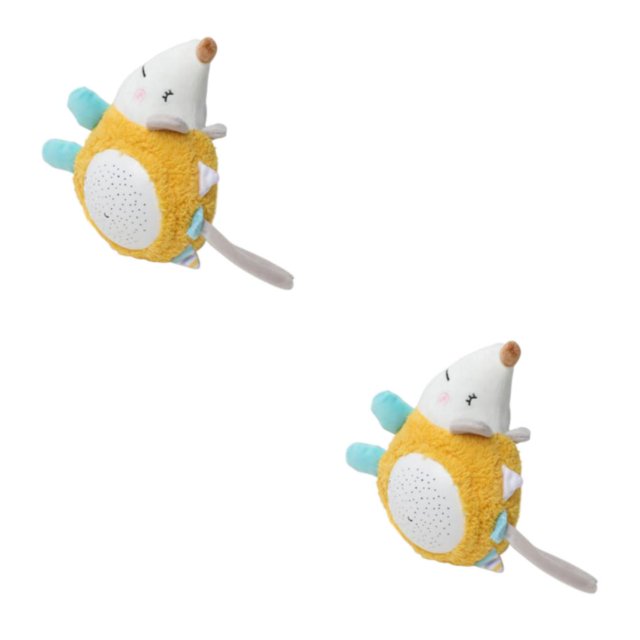 Guardoinrt Stuffed Animal Plush Toys with Night Projector and Music Light Hedgehog 2Set
