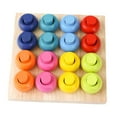 thumbnail image 4 of Tablero de anillos apilables de clasificación de colores, rompecabezas de juguetes de de aprendizaje, interactivo preescolar, rompecabezas de, 4 of 9