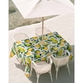 thumbnail image 3 of 60x102 Inch Outdoor Tablecloth with Umbrella Hole Zipper Rectangle Summer Lemon Rectangular Tablecloths Outside Waterproof Pastoral Rustic Tropical Fruit Botanical Patio Table Cover for Picnic Party, 3 of 8