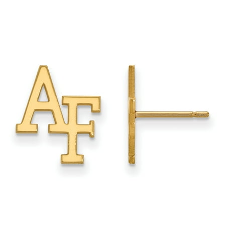 - 10k Yellow Gold United States Air Force Academy Small Post Earrings