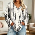 thumbnail image 2 of Boho Tops for Women Sawvnm Women Fashion Plus-Size V-Neck Long Sleeved Printing Top XL, 2 of 7