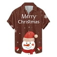 thumbnail image 2 of Elvqul Mens Button up Shirts Christmas Short Sleeve Graphic Baggy Shirts for Men, 2 of 5