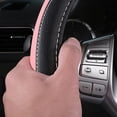 thumbnail image 3 of HSHDLDF Leather Car Steering Wheel Cover Non-Slip Car Wheel Cover Protector Breathable Microfiber Leather Universal Fit for Most Cars(Pink), 3 of 6