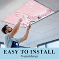 thumbnail image 5 of 1 Pack Pink Christmas Fluorescent Light Covers for Ceiling Lights Dwarf Snowflake Magnetic Ceiling Light Covers Overhead Light Filters for Office Classroom Home, 5 of 9