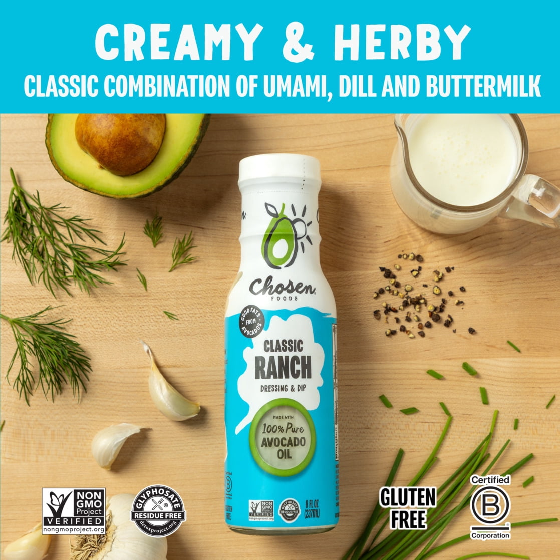 chosen foods classic ranch dressing and dip Chosen Foods - Brandclub