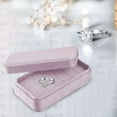 thumbnail image 6 of Velvet Jewelry Rings Display Stand Storage Box with Lid Container,Earrings Jewelry Box for Dress Tables Cabinets Women Girls Multiple Rings Violet, 6 of 8
