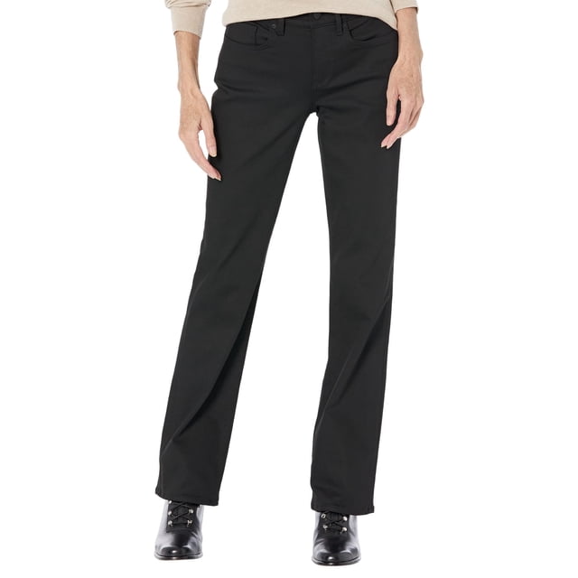 Pantalones NYDJ Marilyn Rectos Negro Lavado con Tecnología Lift Tuck