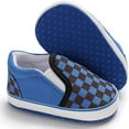 thumbnail image 1 of Baby Boys Girls Soft Anti-Slip Sole Plaid Sneakers, 1 of 6