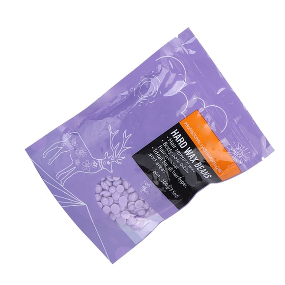 Depilatory Wax Bead, Taro Purple Hard Wax Bean Natural Professional Mild 3.5oz for Face Bikini for Legs Underarm