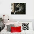 thumbnail image 5 of BCIIG Black And White Animal Print Vintage Cheetah Black And White Leopard Print Wall Art Wildlife Pictures Leopard Canvas Animal Portrait Prints Black And White  16x12in, 5 of 6