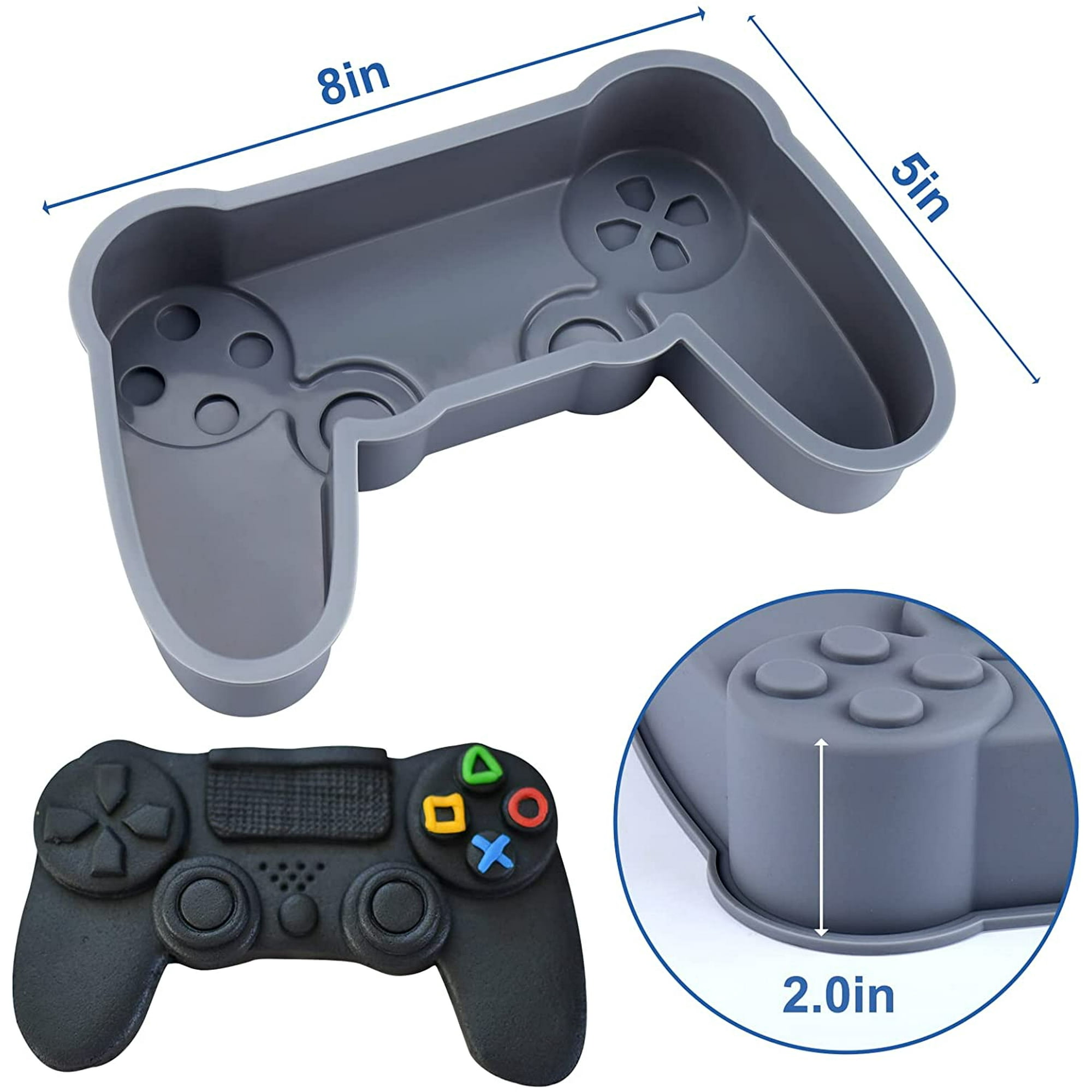 Heytea Silicone Chocolate Mold Large Breakable Game Controller mold Cake Pan for Baking 8 Inch Non Stick Cake Mold for Brownie Cheesecake