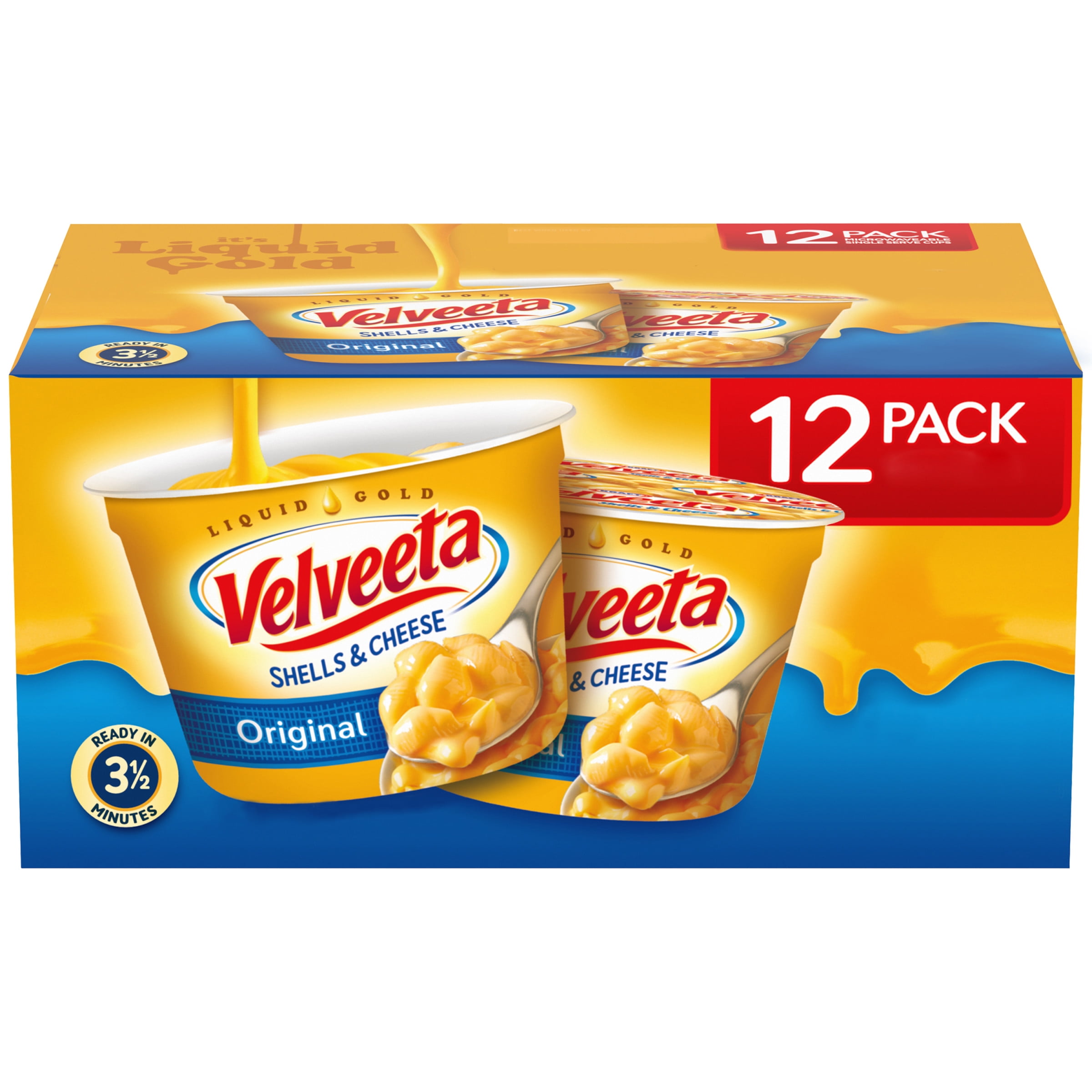 VELVEETA Shells and Cheese Cups Original Flavor, 12 ct. Box Walmart
