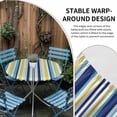 thumbnail image 5 of Blue Yellow Striped Fitted Tablecloth with Elastic Edged, Round Table Cloth for Dining Table, Colorful Ombre Abstract Stripes Waterproof Oil Proof Table Cover for Indoor Outdoor 45"-54", 5 of 8