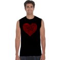 thumbnail image 1 of LA Pop Art Men's Word Art Sleeveless T-shirt - Country Music Heart, 1 of 2